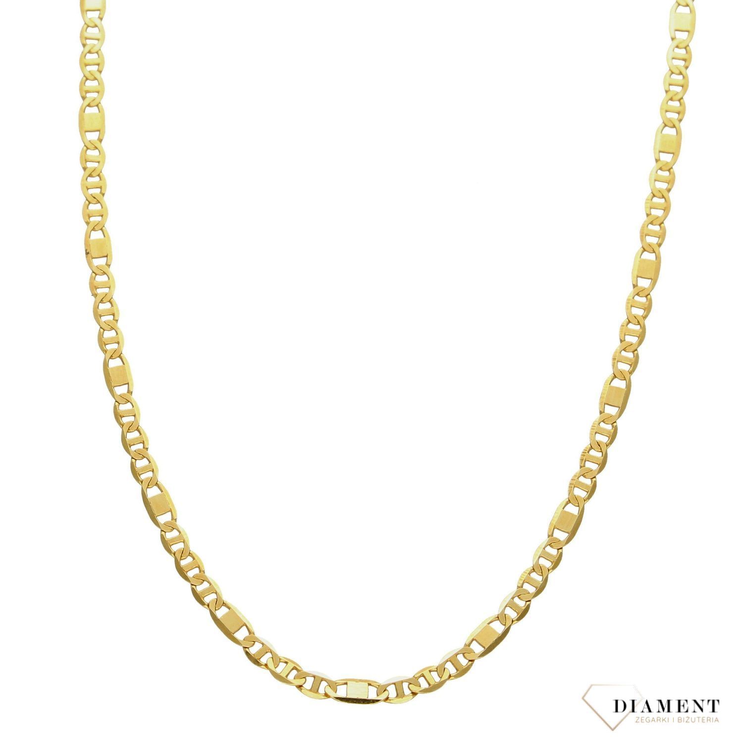 Złoty łańcuszek 585 figaro gucci 2 mm DIA-LAN-1194-585 2mm ✅ Złoty łańcuszek o delikatnym splocie figaro gucci o niewielkich oczkach ✅.jpg